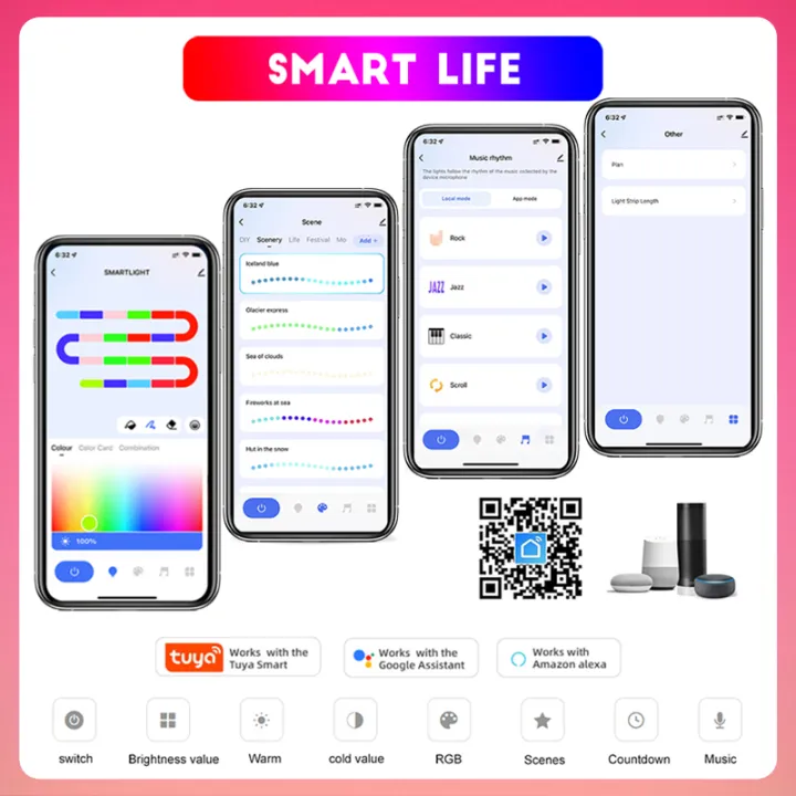 TUYA%20Neon%20LED%20Strip%20Lights%2012-24V%2084LEDs/M%20Silicone%20Neon%20Rope%20Light%20with%20Music%20Sync%20RGBIC%20Dreamcolor%20Chasing%20Strip%20Tape%20for%20Room%20-%20Image%203