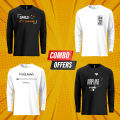 Random 4pcs Combo Long Sleeve T-Shirt || Stock Clearance Offer || Save 1200tk. 