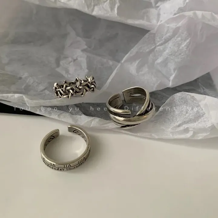 Cool%20Retro%203Pcs/Set%20Rings%20Set%20Ins%20Opening%20Rings%20Adjust%20-%20Image%203