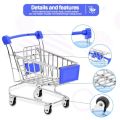 New Home Decoration Mini Supermarket Shopping Trolley Toy Gift Miniature Mini Shopping Cart Toys Storage Desktop Model. 