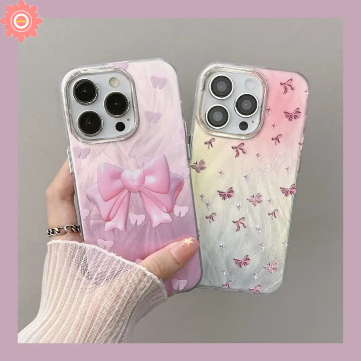 Fantasy Cute Pink Bow Knot Case for Redmi 14C A3 13 10C 13C 12C 9C 12 A2 9 9A A1 10A 9T 10 Note 11 13 12 10s 9 9A 11s 10 8 Pro Max Poco X3 X6 M3 Pro C65 Doodle Butterfly Soft Case