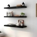 Black/White Floating Shelf Set of 1/2/3,Wall Hanging Shelf,Home Decoration Shelf,Storage Shelves Display Racks Home Decor Wall shelve for Living Room, Office Shelves, Book Shelf Size:19x6 inch.