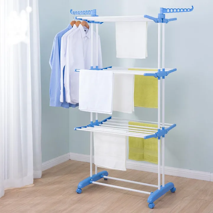 3-Level Clothes Hanger - Cloth Rack for Public Use: Keep Your Space ...