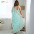 Premium Indian Soft Light Weight Embroidered Georgette Saree-.