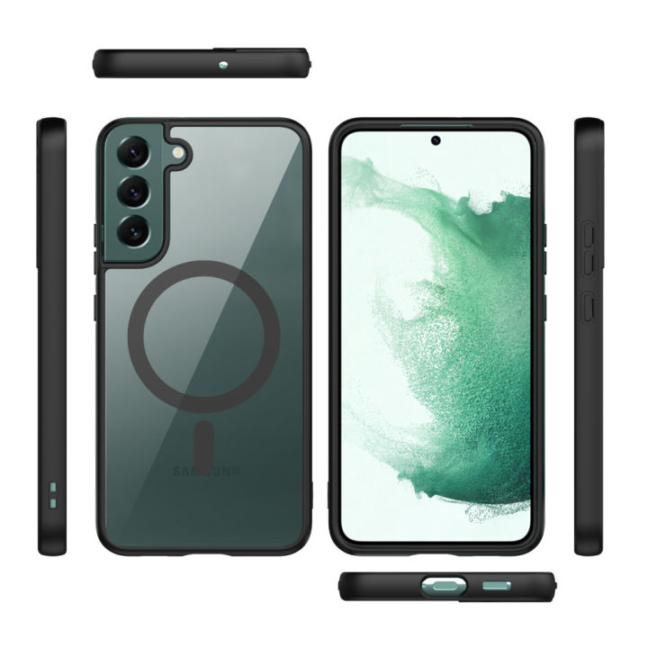 For%20Samsung%20Galaxy%20S22%20Plus%205G%20Mobile%20Cover%20MagSafe%20Compatible%20Shockproof%20Transparent%20Slim%20Fit%20Wireless%20Charging%20supported%20Frosted%20Border%20Phone%20Back%20Case%20Mobile%20Cover-EGL%20-%20Image%204