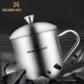 Stainless Steel Office Cup With Lid And Handle Coffee Tea Mug Thickening SUS304 Body Portable Water Bottle Milk Cup Drinkware.