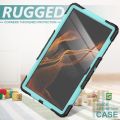 For Samsung Galaxy Tab S10 Ultra / S9 Ultra / S8 Ultra Silicone + PC Tablet Case with Shoulder Strap.