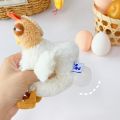 Fur Chicken Plush Bag Ugly Hen Shape Handbag Funny Kawaii Chicken Pendant Keychain Doll Satchel Purse for Women Birthday Gifts. 