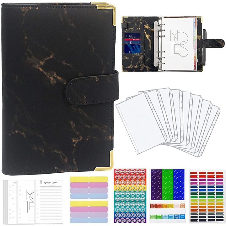 Budget Binder Italien A6 Avec Enveloppes - Organiseur Argent Cash Stuffing, Planner Économiseur Avec Accessoires Personnalisés
