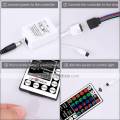 RGB LED Controller Dual Output with 44 Keys IR Remote Control DC12V for SMD5050 2835 RGB LED Strip Lights. 