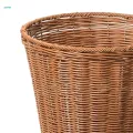 Wicker Trash Can Round Imitation Rattan Waste Basket for Kitchen Nursery. 