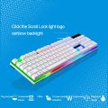 ZGB G21 104 Keys USB Wired Mechanical Feel Colorful Backlight Office Computer Keyboard Gaming Keyboard.