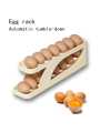 AA Hub Creative Plastic Slide Refrigerator Egg Holder Automatic Egg Rack Freshable Eggs Storage Container Dispenser. 