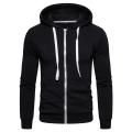 Autumn Winter Cotton Hoodied Mens Sweatshirts Solid Hoody Fleece Thick Hoodies Men Sportswear Zipper Sweatshirts Men. 