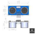HC-SR04 Ultrasonic Sensor Module for Distance Measuring with Arduino or other Microcontrollers.