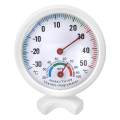 2 in 1 Thermometer Hygrometer Round Temperature Humidity Meter Gauge Clock-shaped Wall-mounted. 