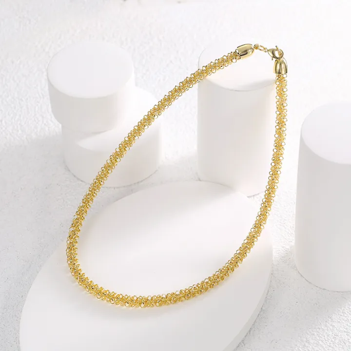 N0264%20Simple%20Special-Interest%20Design%20Large%20Circle%20Necklace%20for%20Women%20Copper%20Plated%20Real%20Gold%20Fashion%20All-Match%20Choker%20Collar%20Trend%20-%20Image%203