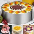 【Cathery Baby Store】DIY Cake Molds 6-12 Inch Adjustable Stainless Steel Round Mousse Tools Mould Bakeware Ring Cercle Tartlets.