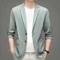 Sun Protection Clothing Men 2023 New Ice Silk Lightweight Spring and Summer Thin Mens Blazer Jacket Smart Casual Male Suit Coat.