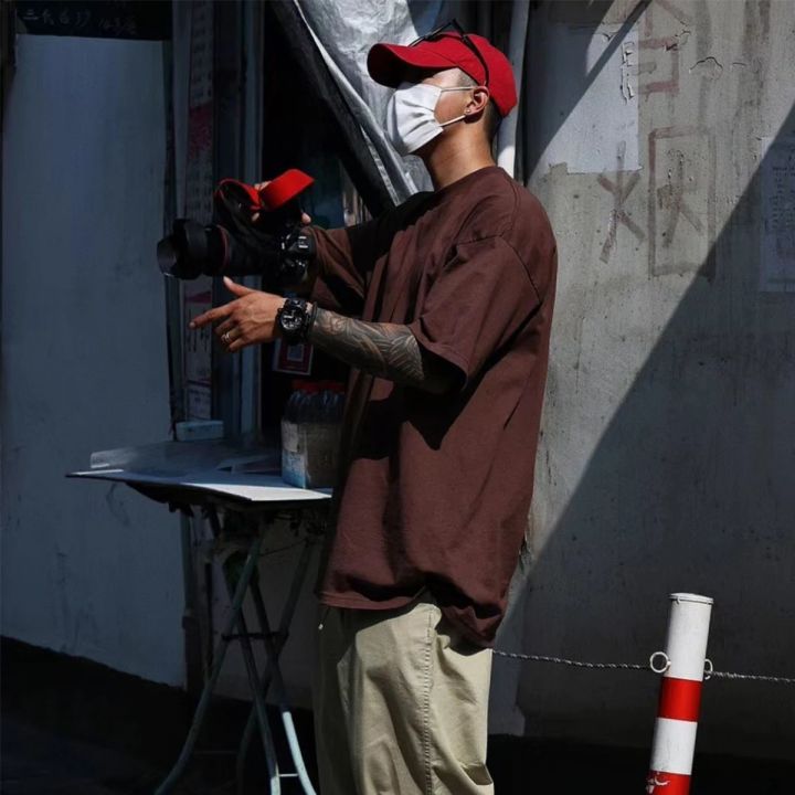 ExtFine%20210GSM%20100%25%20Cotton%20T-shirts%20For%20Men%202023%20Oversized%20Basic%20T%20Shirt%20Drop-Shoulder%20Tshirt%20Streetwear%20Tops%20Tee%20K2Y%20-%20Image%205