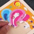 Small Puzzle Children's Puzzle 9 Pieces Of Woody Forest Animal Story Puzzle.
