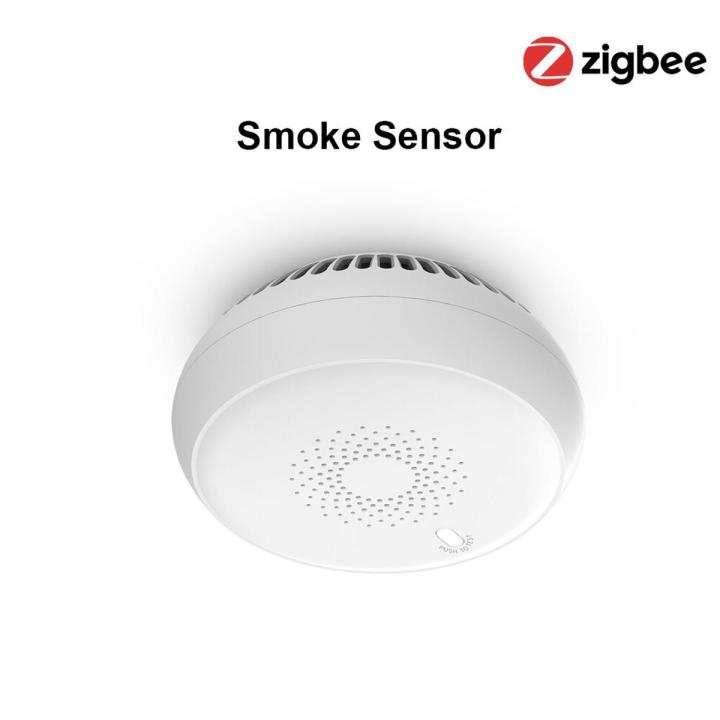 Tuya Zigbee Smoke Detector Smart Fire Alarm Sensor Home Security System Work With Smart Life App Alexa Google Home Need Gateway