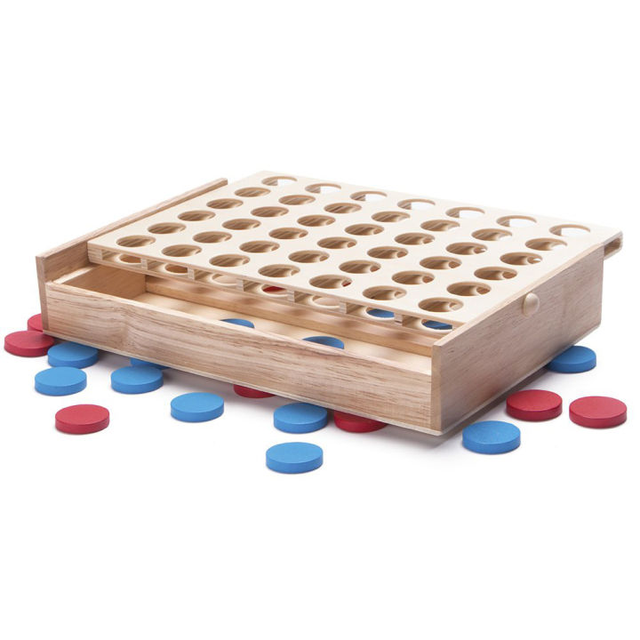 Connect%20Four%20in%20A%20Row%20Line%20up%204%20Wooden%20Board%20Game%20Kids%20Adult%20Intelligent%20Toy%20-%20Image%206