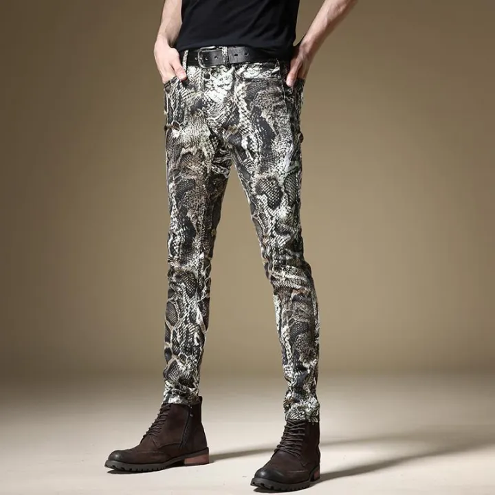 Light%20Luxury%20Men%E2%80%99s%20Street%20Fashion%20Snake%20Skin%20Print%20Stretch%20Jeans,Korea%20Version%20Slim-fit%20Hip%20Hop%20Denim%20Pants%20,Trendy%20Casual%20Jeans%20-%20Image%204
