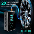 SL Tire Inflator Portable Air Compressor 16L/min 150 PSI Air Pump With Touch Screen/Gauge/Light For Bike Ball.
