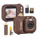 Andoer 1080P Kids Mini Digital Camera 48MP 2.4 Inch IPS Screen Dual Lens with 32GB Memory Card and Card Reader and Desktop Tripod. 
