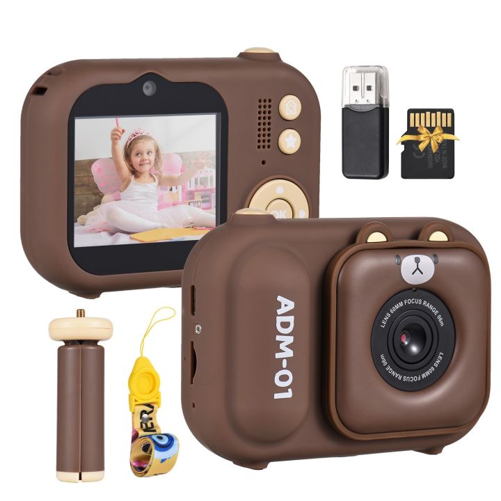 Andoer%201080P%20Kids%20Mini%20Digital%20Camera%2048MP%202.4%20Inch%20IPS%20Screen%20Dual%20Lens%20with%2032GB%20Memory%20Card%20and%20Card%20Reader%20and%20Desktop%20Tripod%20-%20Image%203