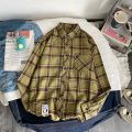Men Flannel Plaid Shirt Long Sleeve Loose Hip Hop Street Mens Casual Shirts Pocket Male Soft Dress Shirt Plus Size Dropshipping.