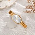 Curren Elegant Oval Women's Quartz Watch Luxury Brand with Stainless Steel Strap Classic Fashionable Wearable Wristwatch.