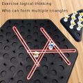 Entertainment Astronaut Geometry Chain Chess Rubber Band Educational Triangle Chess Desktop Game Logical Thinking Improve Intelligence Triangle Puzzle Toy Children. 