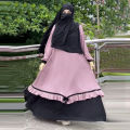 New Attractive Stylish Abaya Borkha Hijab Niqab Full Set, Dubai Charry Fabric For Muslim Women, Borkha. 