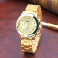 2021 Geneva Ladies Watch High Quality Stainless Steel Quartz Wrist Watch Geneva Watch Womens Rose Gold Watches Reloj Mujer Clock. 