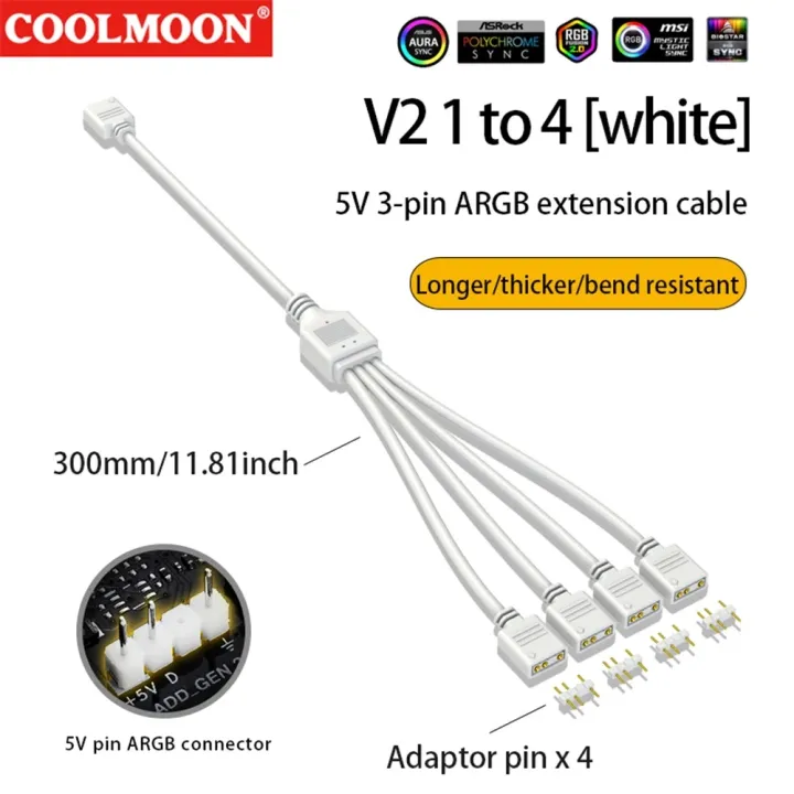 RGB Connector Cable | 3 Pin Female ARGB Connector | Cable | Fan ...