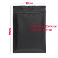 50pcs Matte Black White Heat Sealable Plastic Flat Mouth Ziplock Packaging Bag Smell Proof Aluminum Foil Mylar Ziplock Bags. 