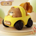 Mini Inertial Engineering Car Toys Cartoon Animal Excavator Construction Trucks Vehicle Model for Baby Boys 6 12 36 Months.