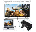 VAORLO HDMI To VGA Converter Male-Female 15 Pin Adapter With Audio FHD 1080P 720P 480P For PC Laptop T V Box PC Display Projector. 