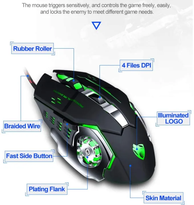 T9%20DPI%20Adjustable%20KEYWIN%20X6%20LED%20Gaming%20Mouse%20-%20Mouse%20-%20Image%203