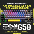 ONIKUMA G58 Hot-Swappable 82-Key RGB Wired Mechanical Gaming Keyboard. 