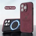 Deer A Bold Attempt is Half Success Leather Case For iPhone 11 12 13 14 Pro Max Magsafe Magnetic Wireless Charging vehicle Cover.