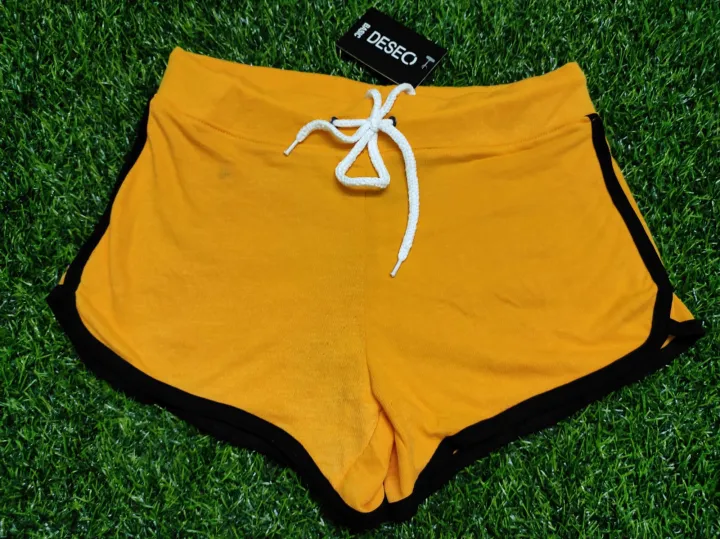 Ladies%20Soft%20Sexy%20Comfortable%20Shorts%20-%20Dark%20Yellow%20-%20Image%202