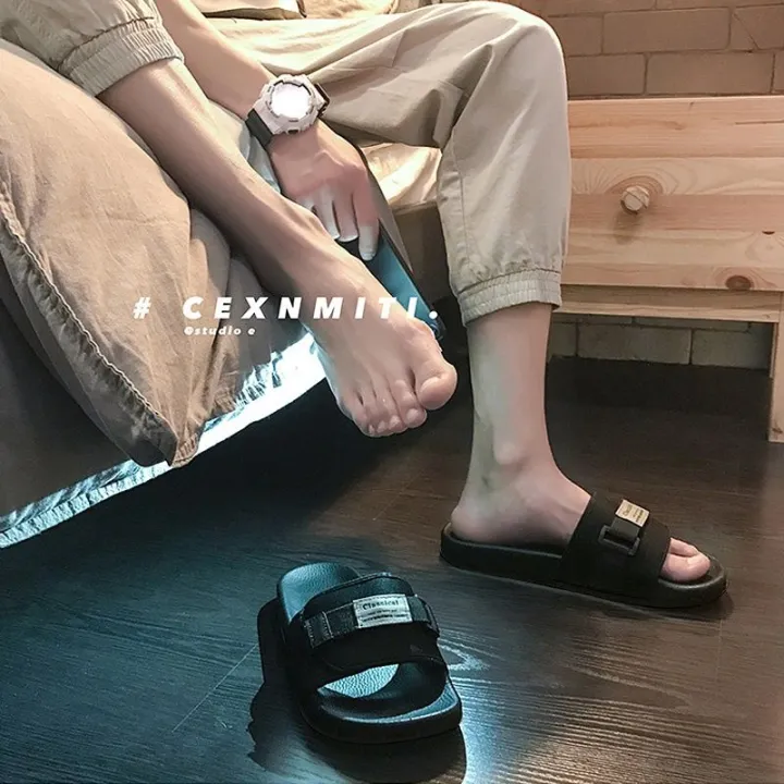 New%20Net%20Red%20One%20Strip%20Beach%20Slippers%20Men's%20Summer%20Velcro%20Adjustable%20Couple%20Non-Slip%20Trendy%20Outdoor%20Casual%20-%20Image%206