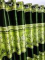 Curtain Porda Synthetic Curtains Indian Porda Window Protector 45*80 Inch Standard Size Green Art Flower 4 Kuchi Curtain - Porda.