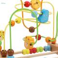 Wooden Bead Maze Toy Animals Math Ages 3+ for Kids Boy Girl Gift Wooden Educational Circle Toy.