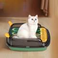 Open Top Pet Litter Tray Cat Sand Box Cats Litter Container Cat Litter Basin Green S. 
