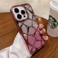 Luxury Girl's Phone Case for iPhone 15 14 13 12 11 Pro Max Plus Glitter Bling 3D Cube Diamond Marble Soft TPU Shockproof Cover. 