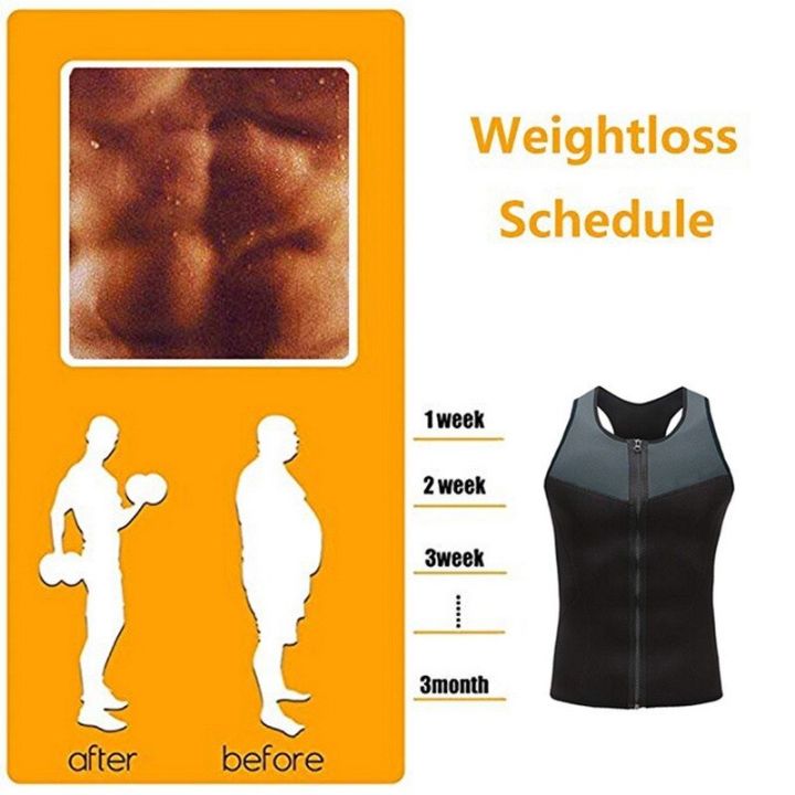 Men's%20Zipper%20Neoprene%20Sauna%20Suit%20Slimming%20Vest%20Weight%20Loss%20Shapewear%20Tummy%20Control%20Body%20Shapers%20Workout%20Compression%20Corset%20Tops%20-%20Image%202